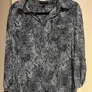 Notation Snake Print Blouse